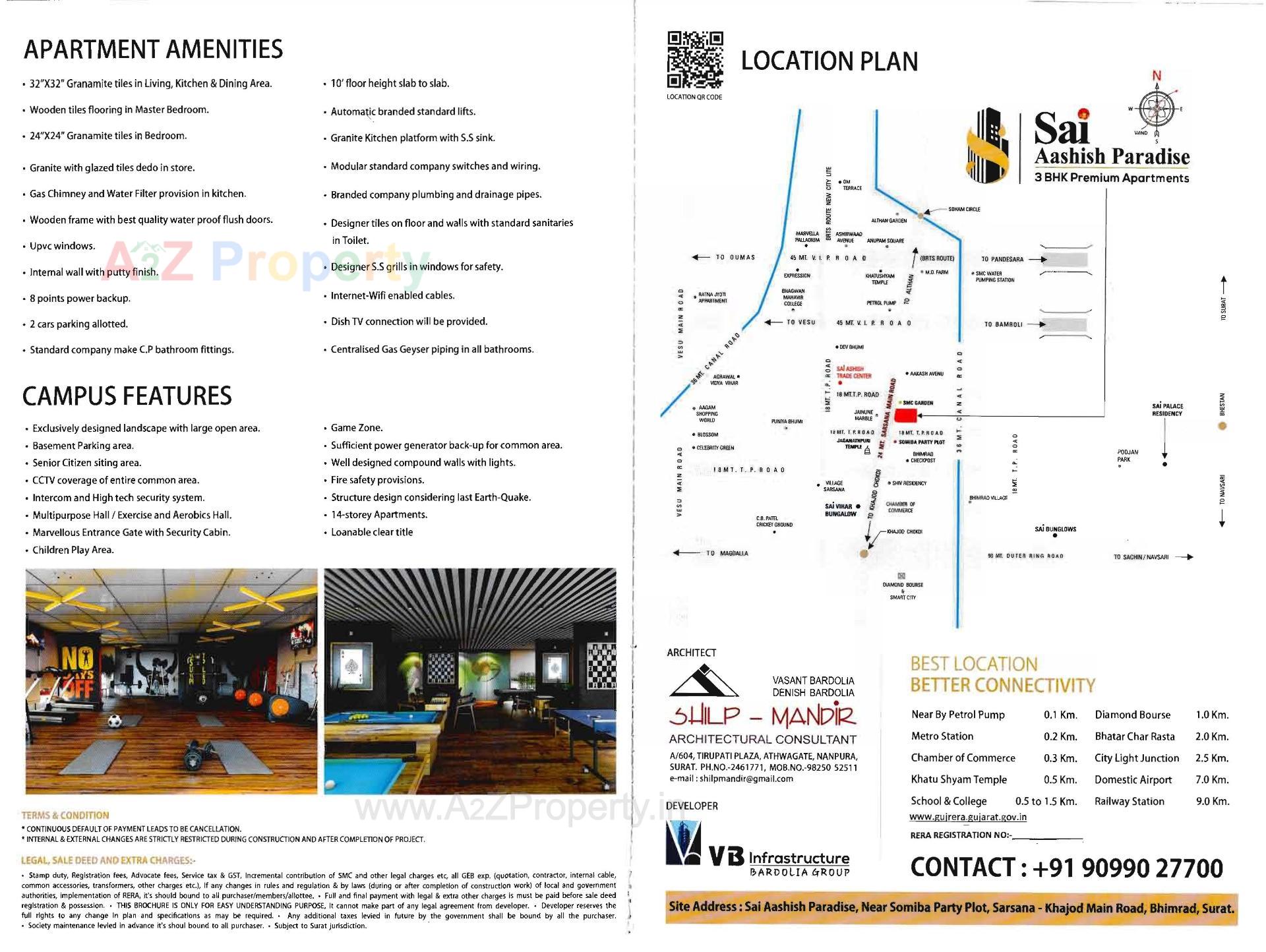  of real estate project Sai Aashish Paradise located at Bhimrad, Surat, Gujarat