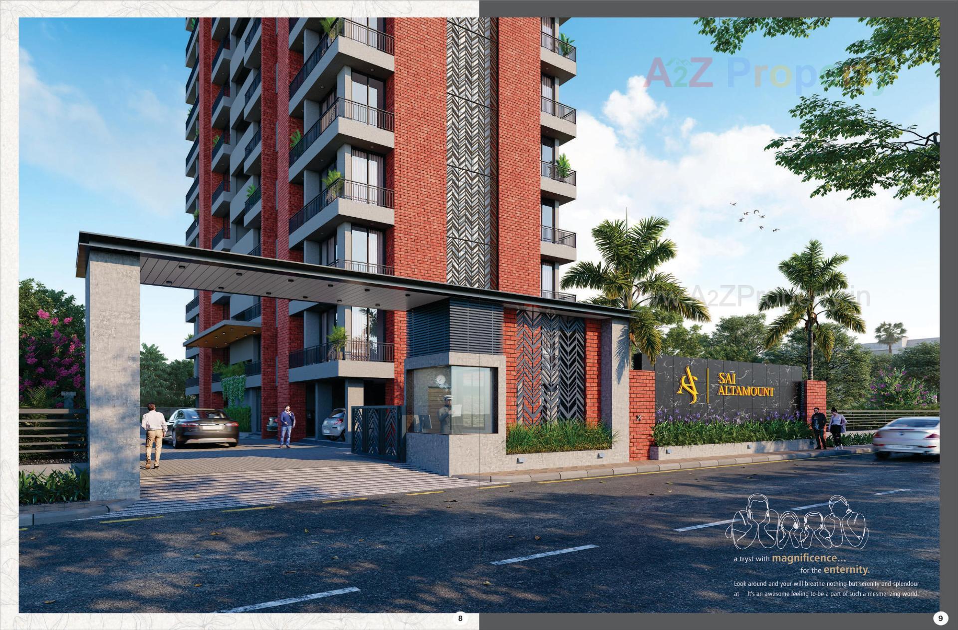 3D Elevation of real estate project Sai Altamount located at Katargam, Surat, Gujarat