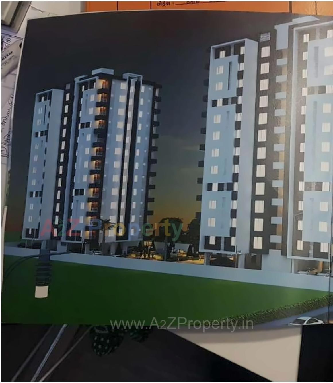 3D Elevation of real estate project Sai Drashti Residency located at Kosad, Surat, Gujarat