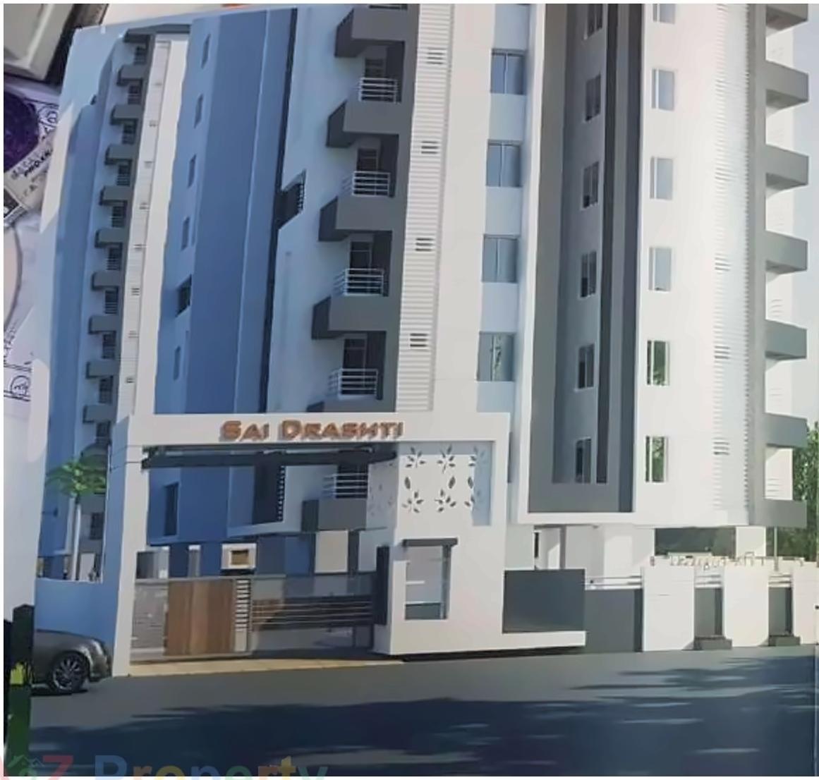 3D Elevation of real estate project Sai Drashti Residency located at Kosad, Surat, Gujarat