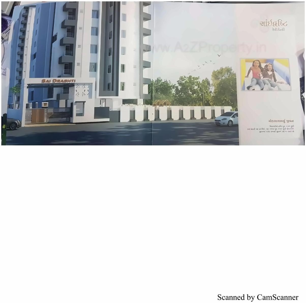 3D Elevation of real estate project Sai Drashti Residency located at Kosad, Surat, Gujarat