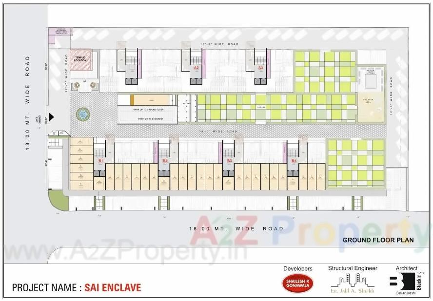 Layout of real estate project Sai Enclave located at Althan, Surat, Gujarat