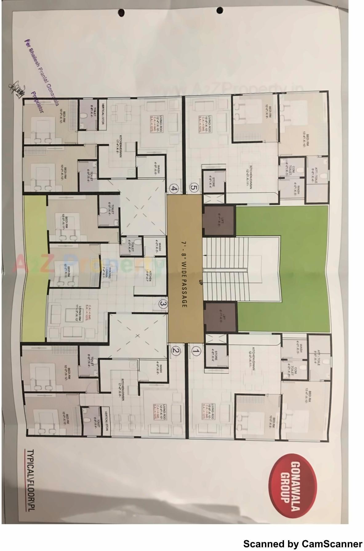 Layout of real estate project Sai Kg Heights located at Bhimrad, Surat, Gujarat