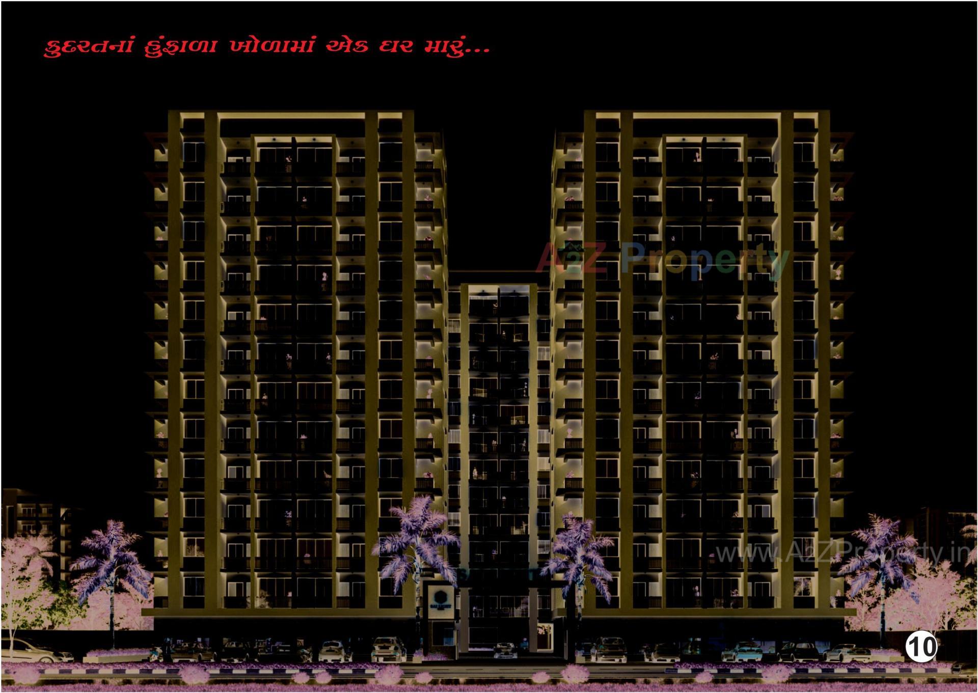 3D Elevation of real estate project Sai Light located at Kosad, Surat, Gujarat