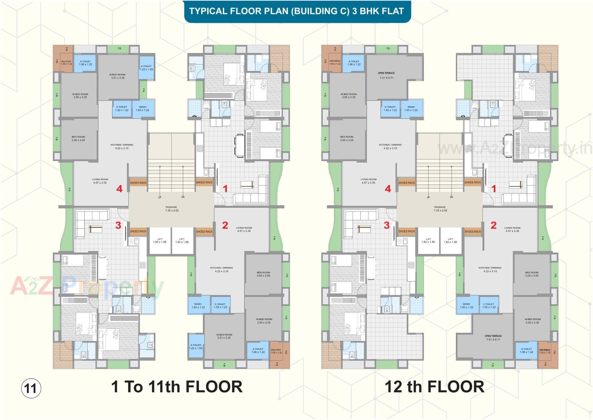 Layout of real estate project Sai Light located at Kosad, Surat, Gujarat