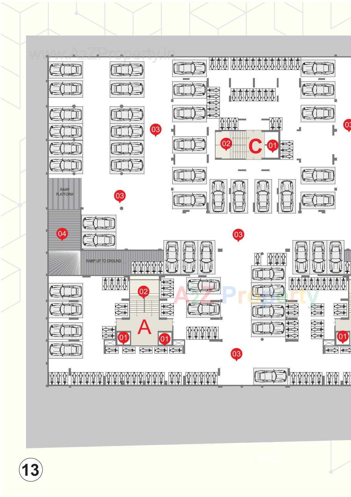 Layout of real estate project Sai Light located at Kosad, Surat, Gujarat