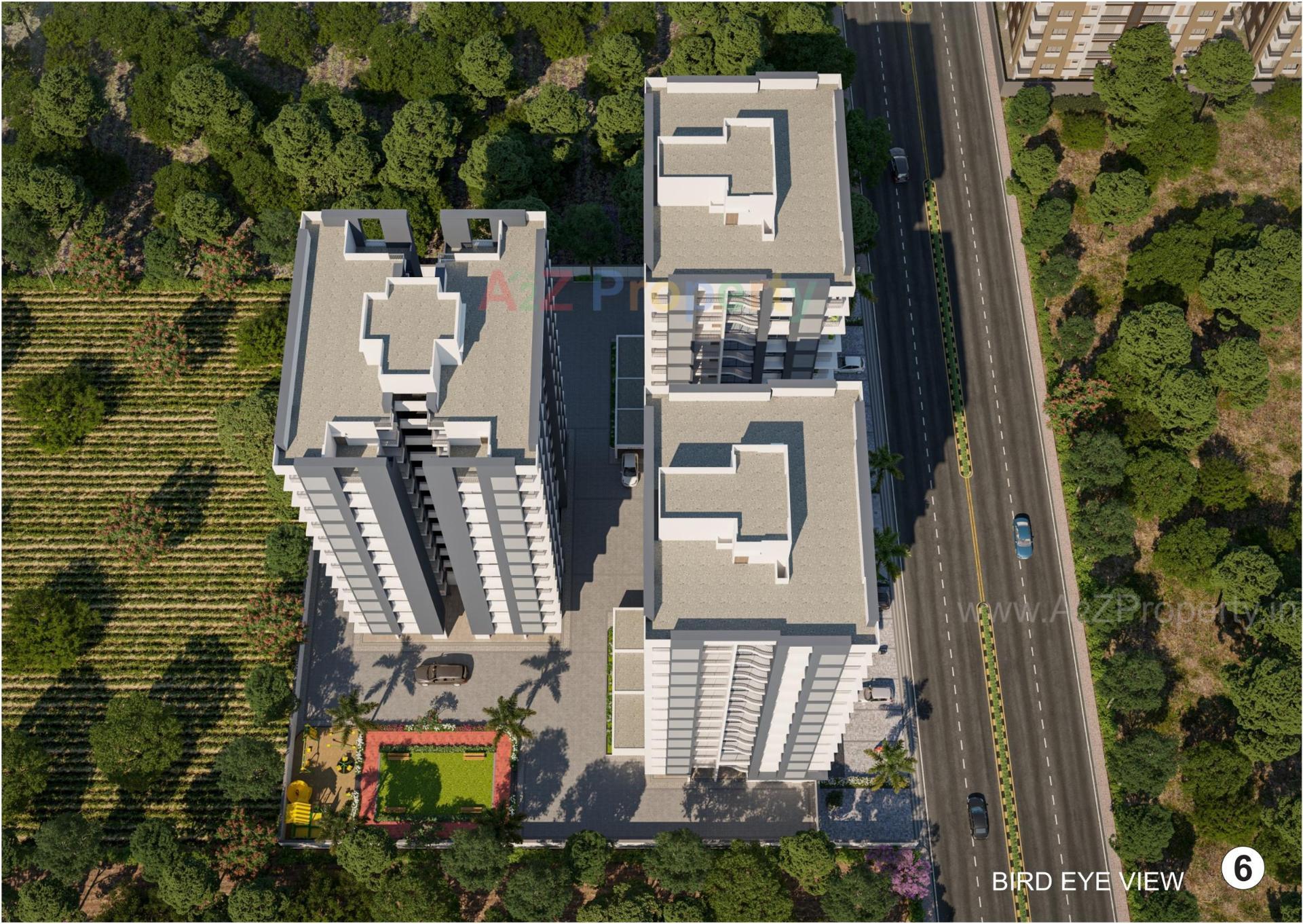 3D Elevation of real estate project Sai Light located at Kosad, Surat, Gujarat