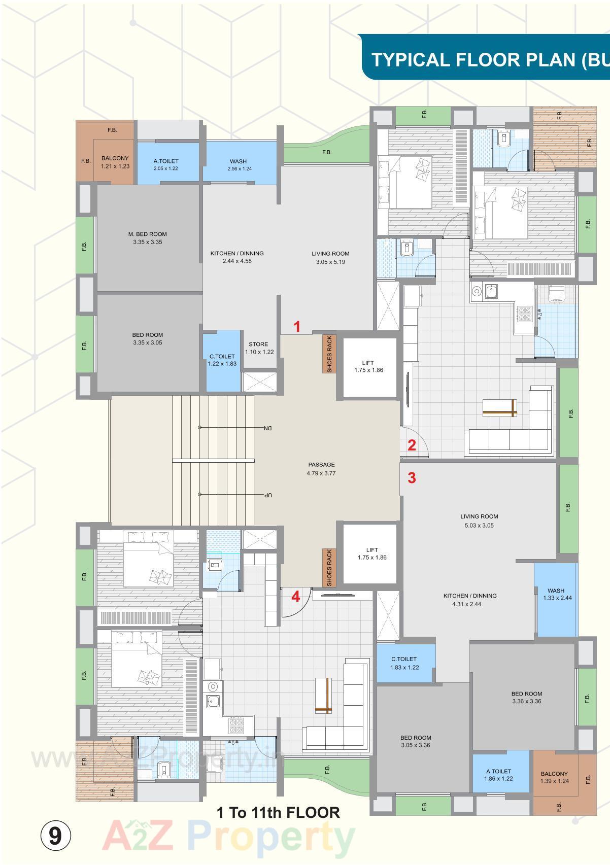 Layout of real estate project Sai Light located at Kosad, Surat, Gujarat