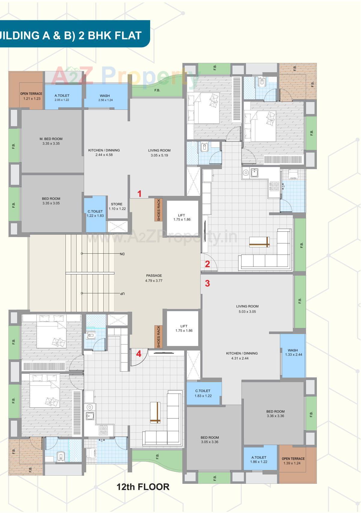 Layout of real estate project Sai Light located at Kosad, Surat, Gujarat