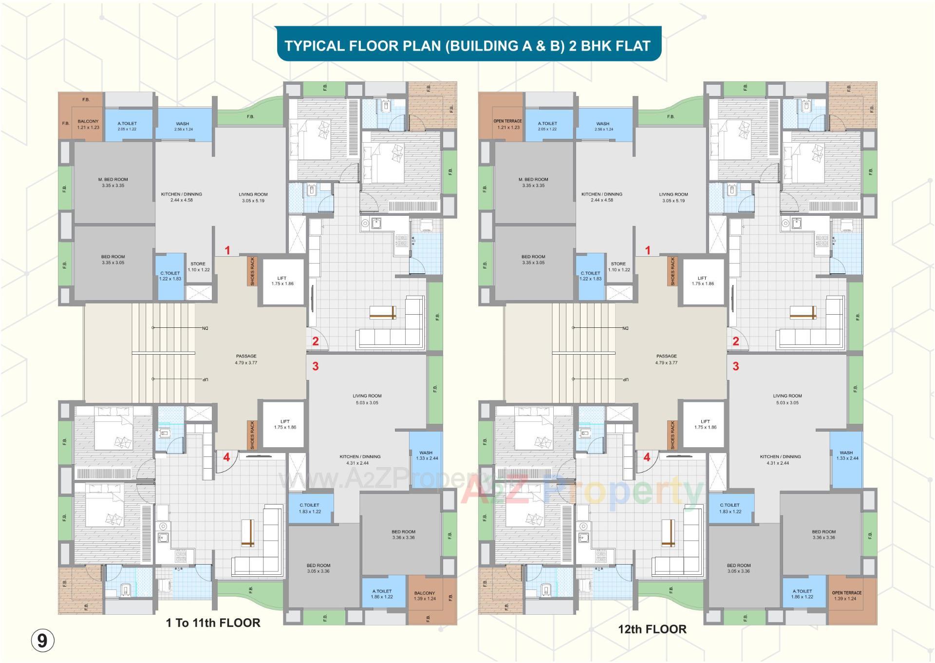 Layout of real estate project Sai Light located at Kosad, Surat, Gujarat