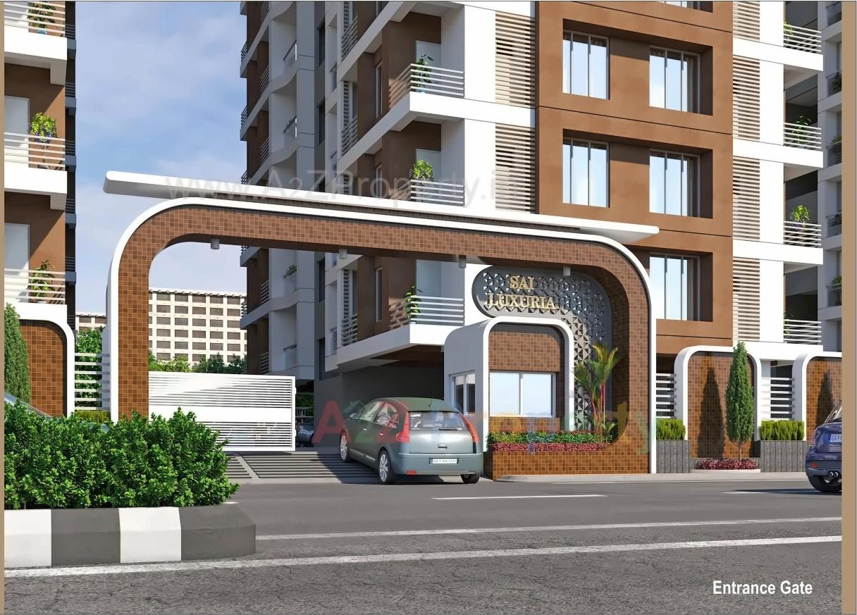 3D Elevation of real estate project Sai Luxuria located at Kosad, Surat, Gujarat