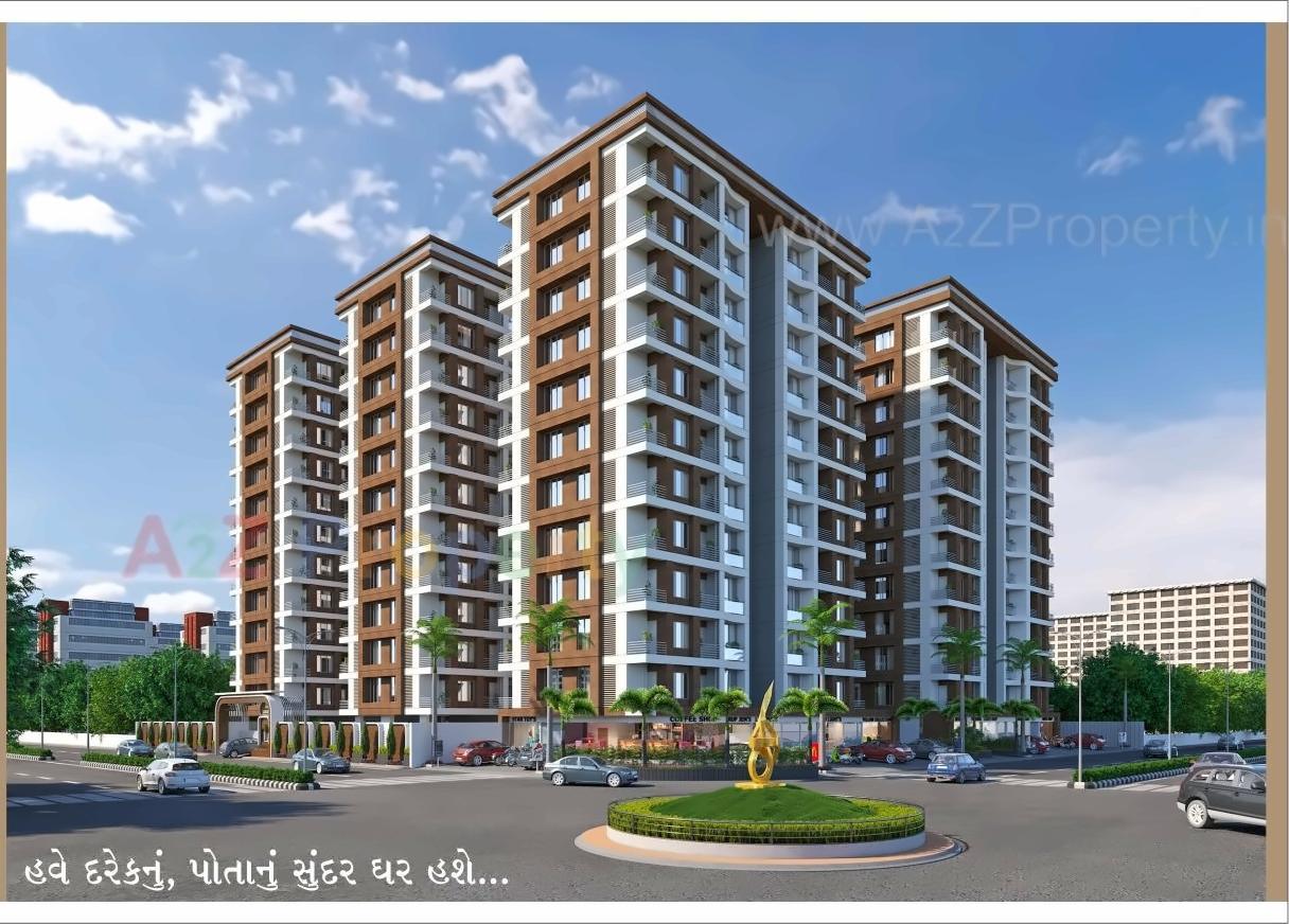 3D Elevation of real estate project Sai Luxuria located at Kosad, Surat, Gujarat