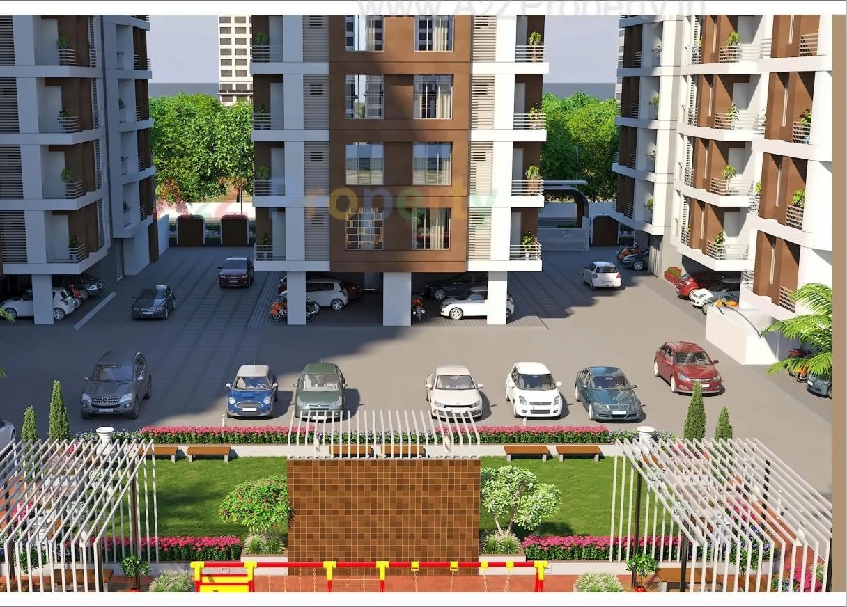3D Elevation of real estate project Sai Luxuria located at Kosad, Surat, Gujarat