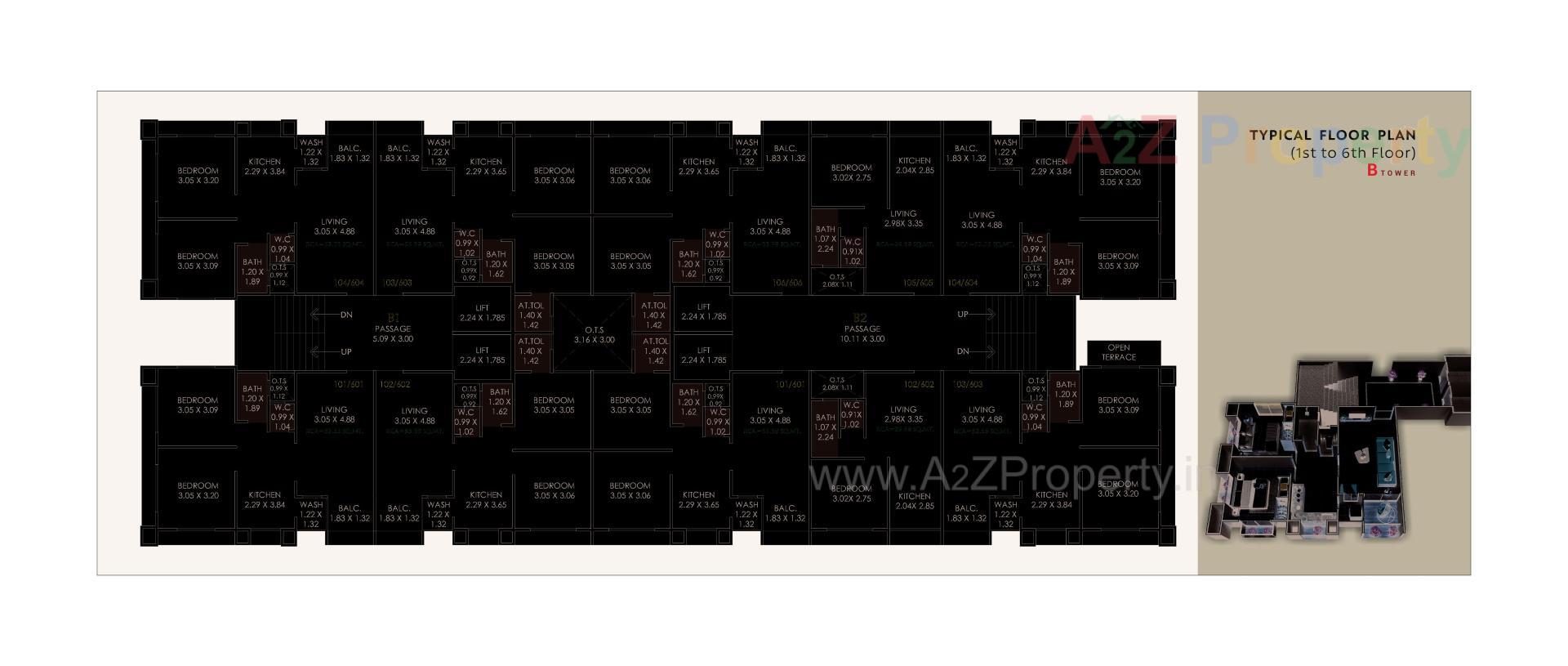  of real estate project Sai Ram Residency B Tower located at Bhestan, Surat, Gujarat