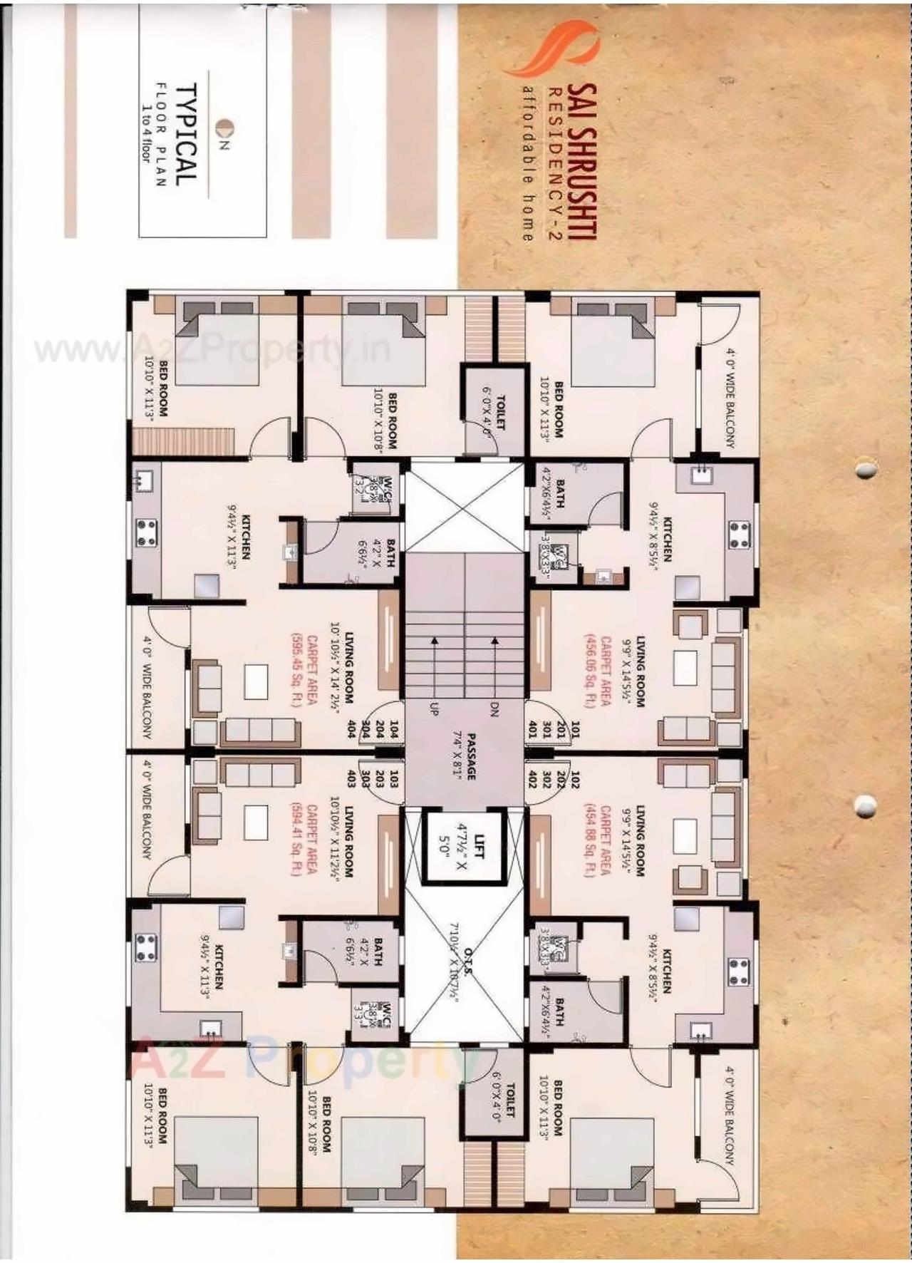 Layout of real estate project Sai Shrushti Residency located at Bhestan, Surat, Gujarat