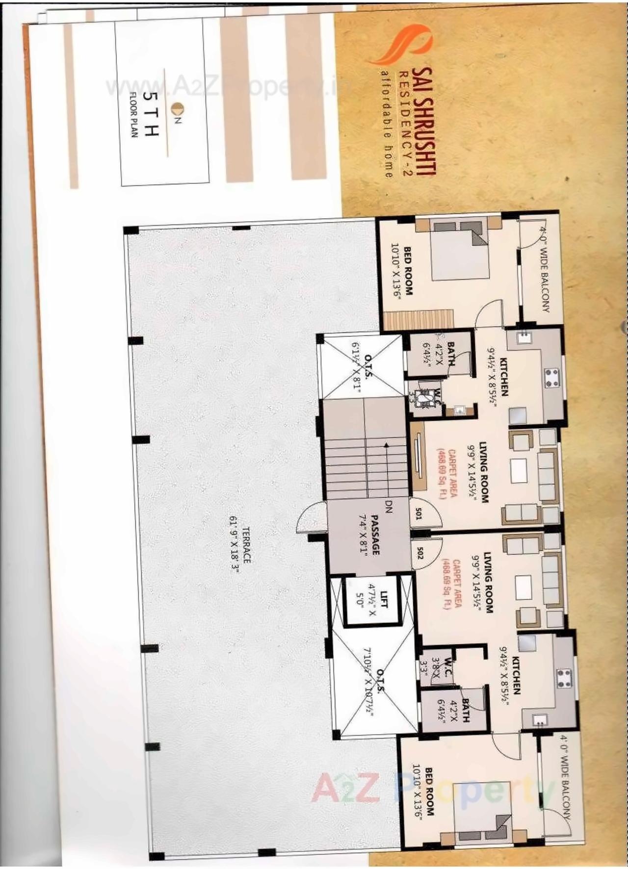 Layout of real estate project Sai Shrushti Residency located at Bhestan, Surat, Gujarat