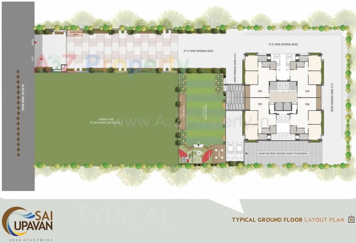 Layout of real estate project Sai Upavan located at Palanpor, Surat, Gujarat