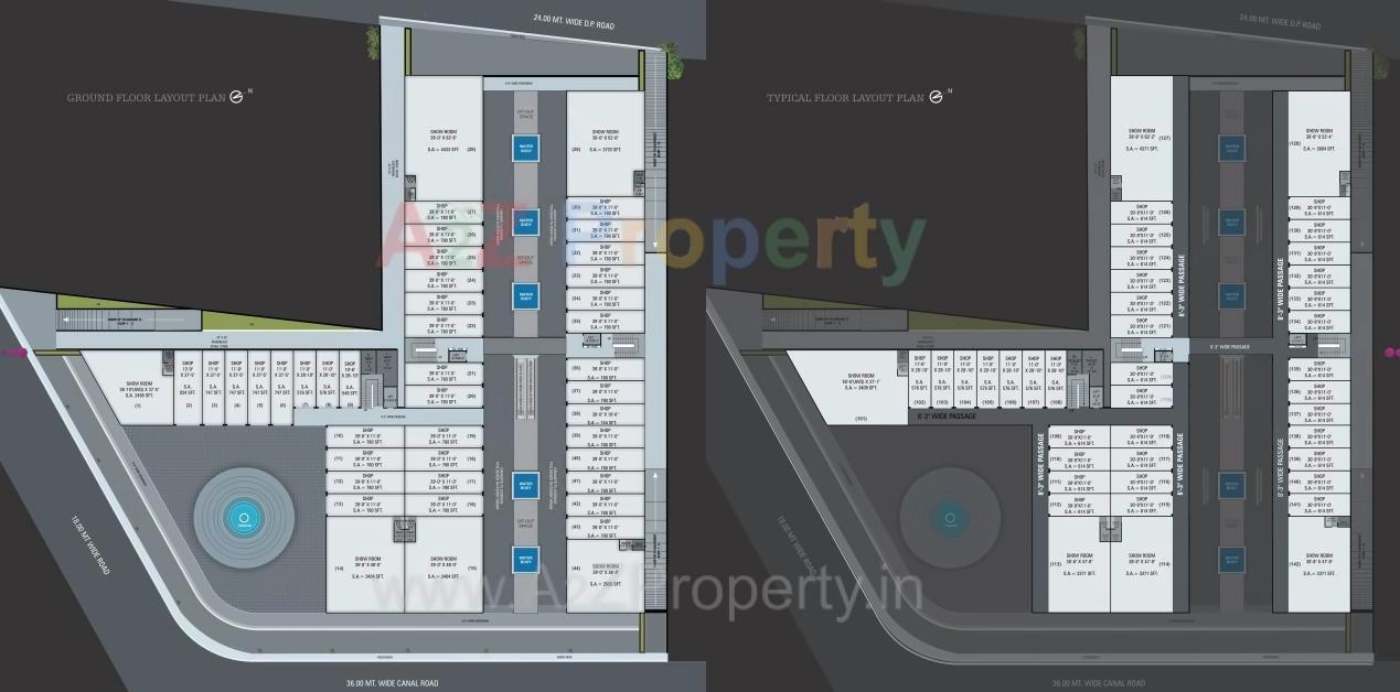 Layout of real estate project Sai Vittorio located at Althan-south, Surat, Gujarat