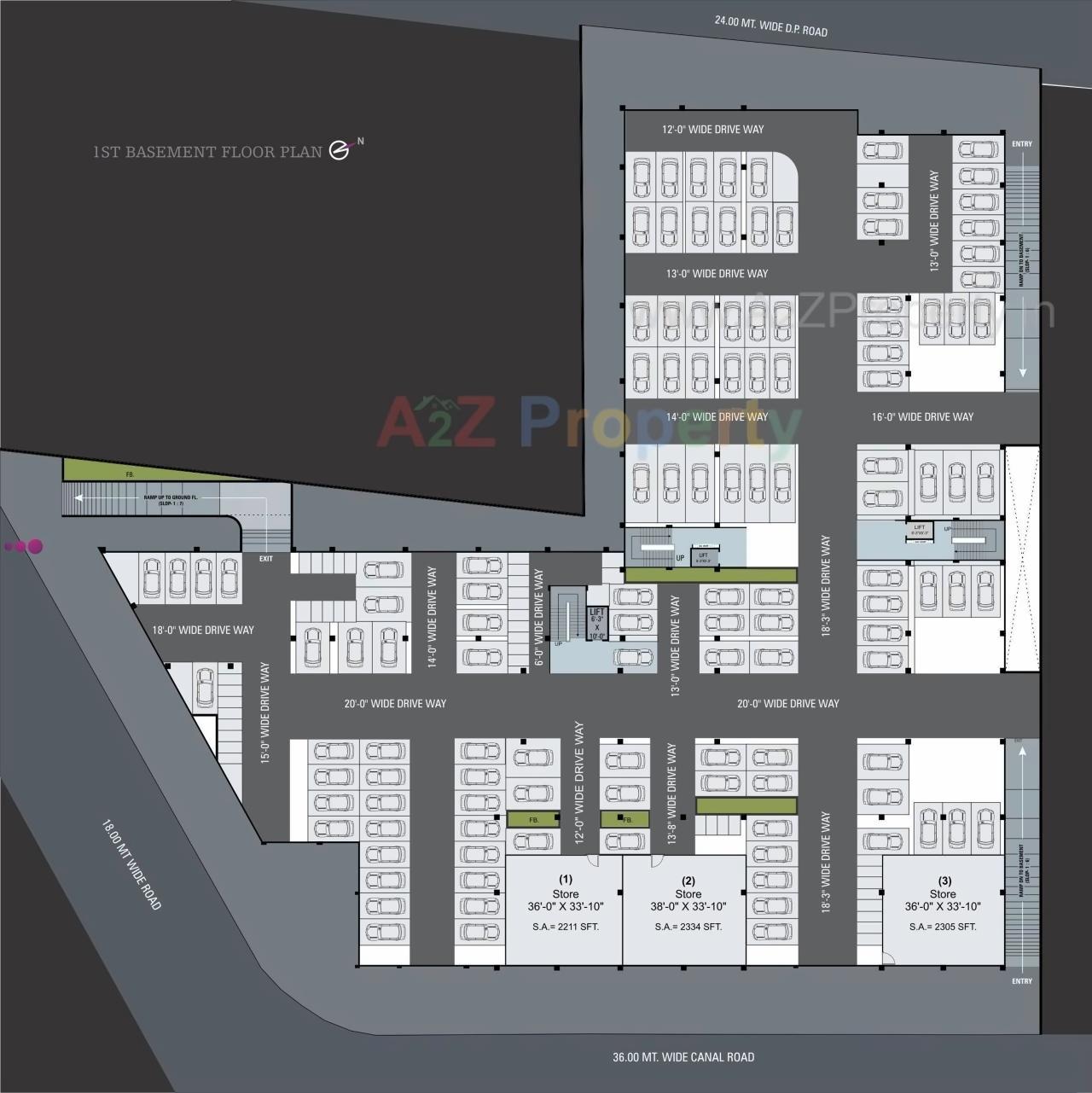 Layout of real estate project Sai Vittorio located at Althan-south, Surat, Gujarat