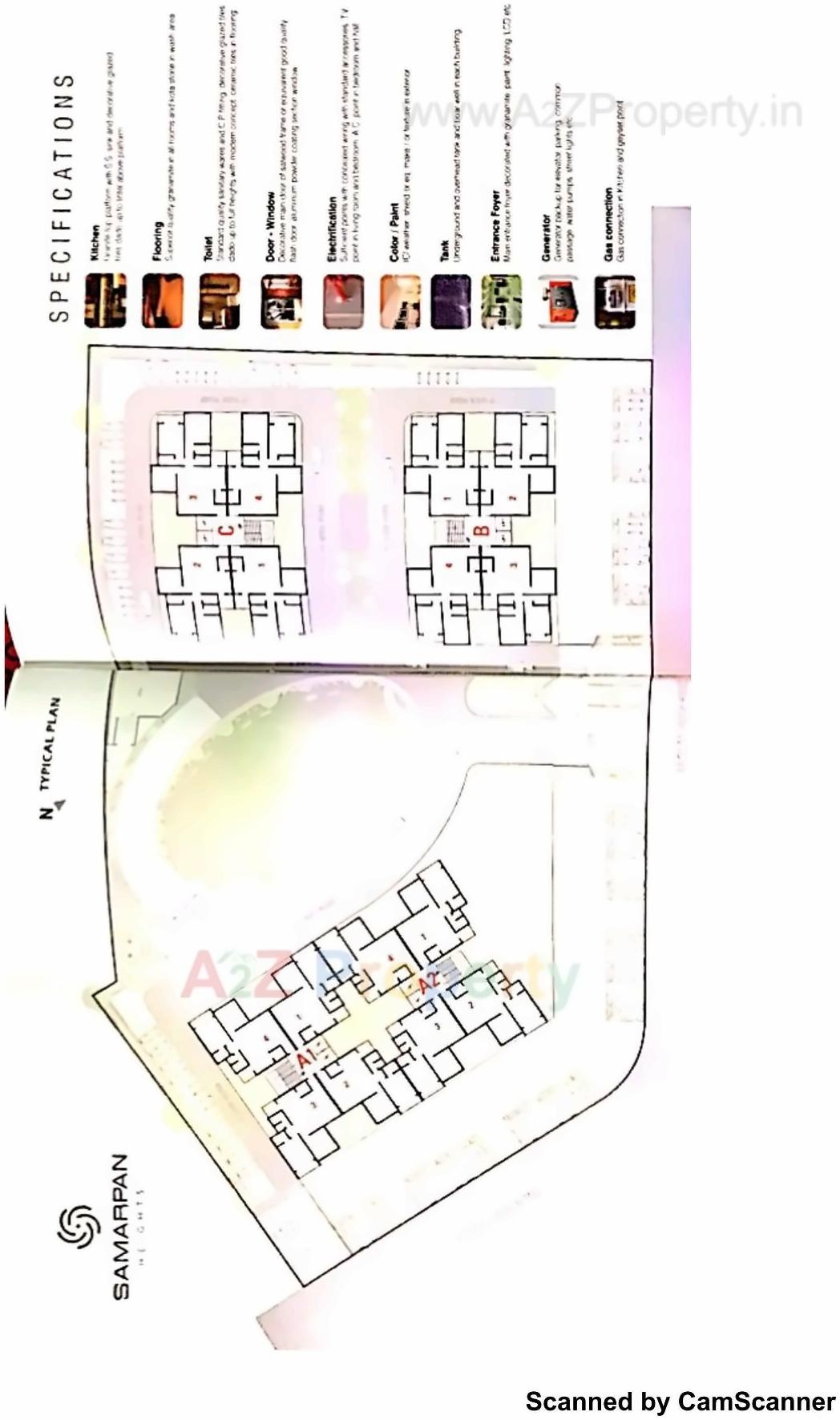 Layout of real estate project Samarpan Heights located at Vanakla, Surat, Gujarat