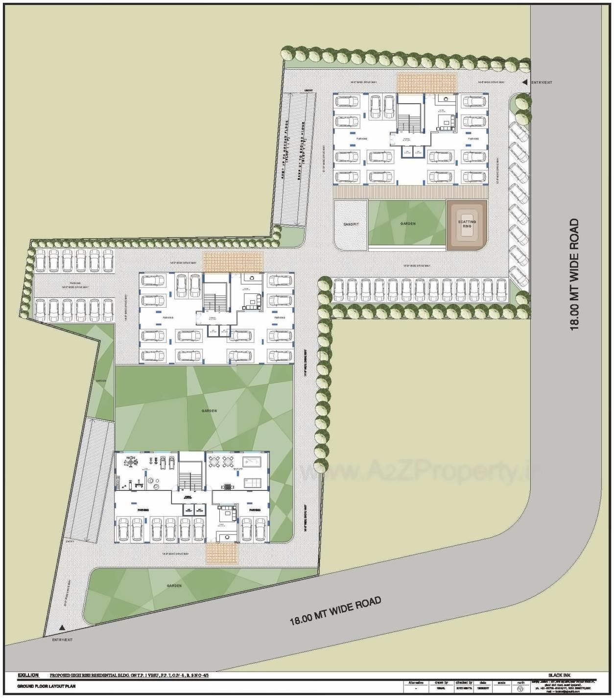 Layout of real estate project Samprati Palace located at Vesu, Surat, Gujarat