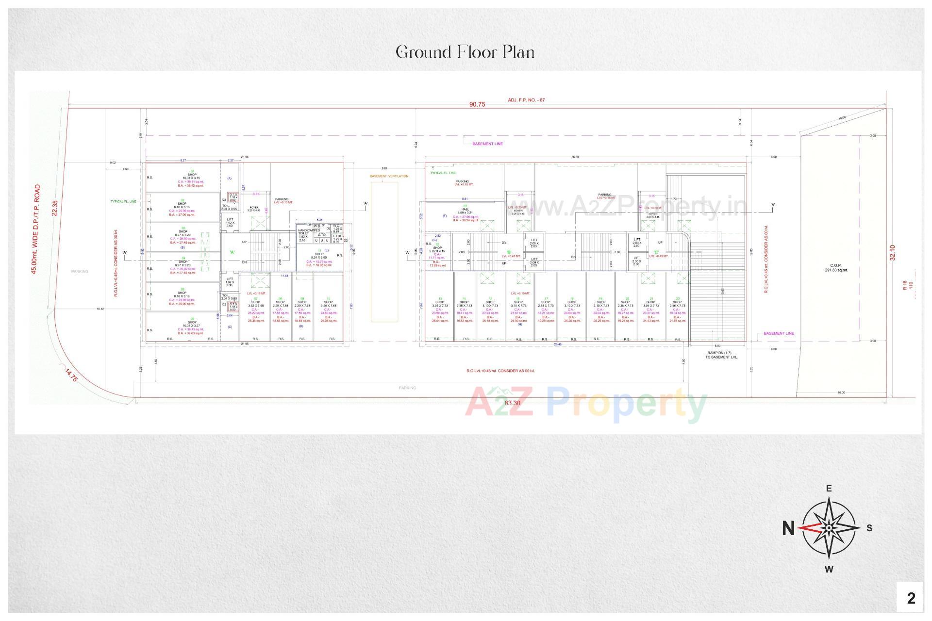 Layout of real estate project Sampriti Homes located at Vadod, Surat, Gujarat
