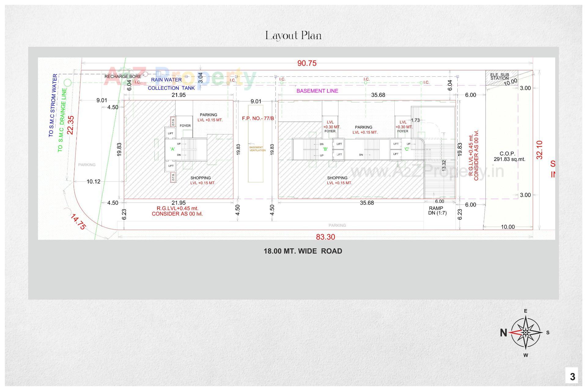 Layout of real estate project Sampriti Homes located at Vadod, Surat, Gujarat
