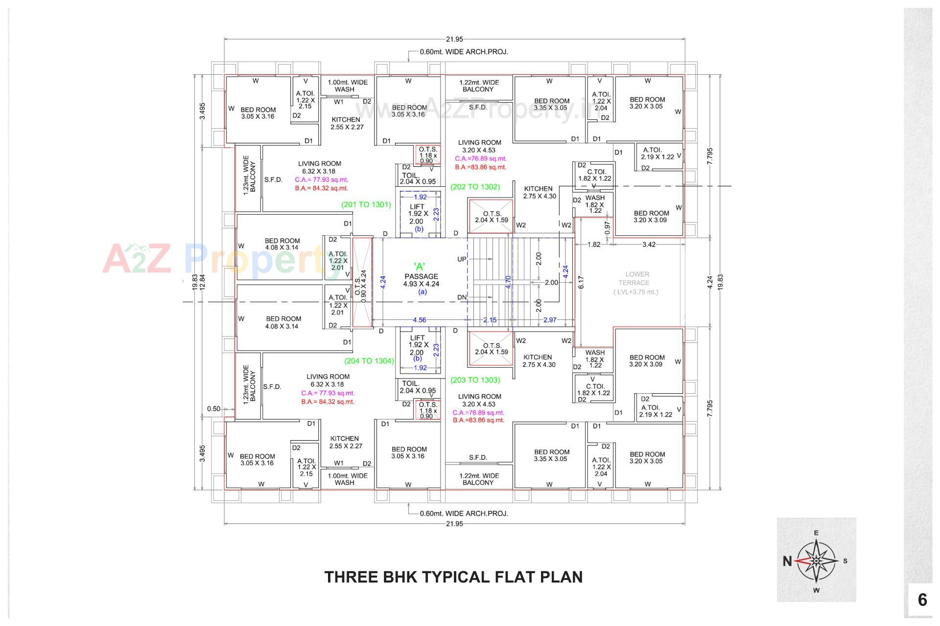 Layout of real estate project Sampriti Homes located at Vadod, Surat, Gujarat