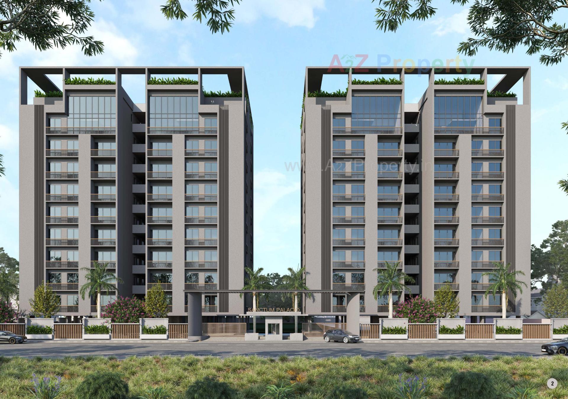 3D Elevation of real estate project Sanctum Palacio located at Palanpore, Surat, Gujarat