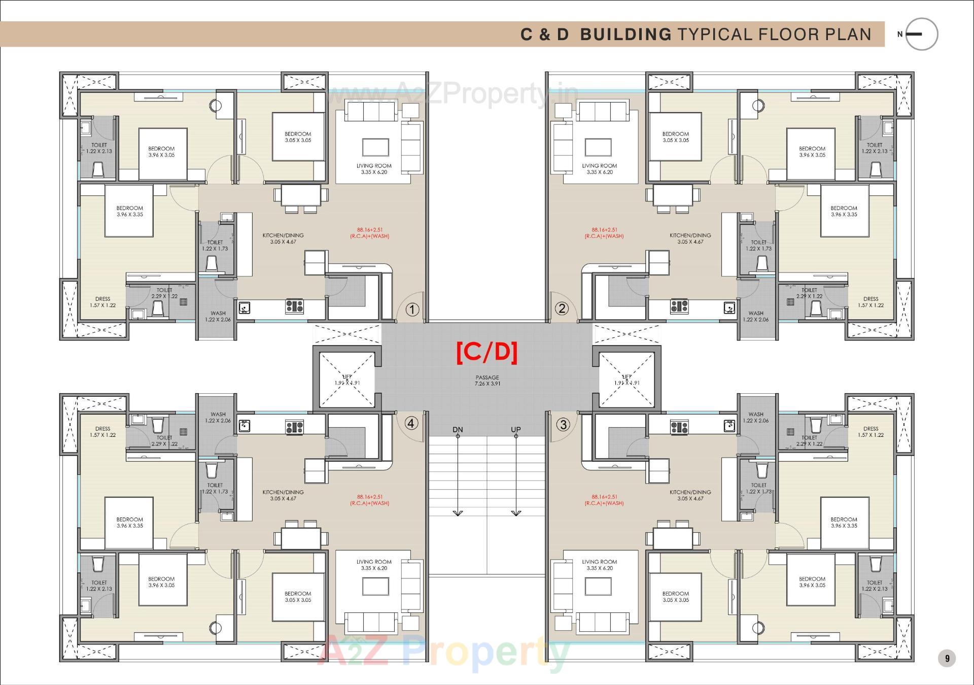 Layout of real estate project Sanctum Palacio located at Palanpore, Surat, Gujarat