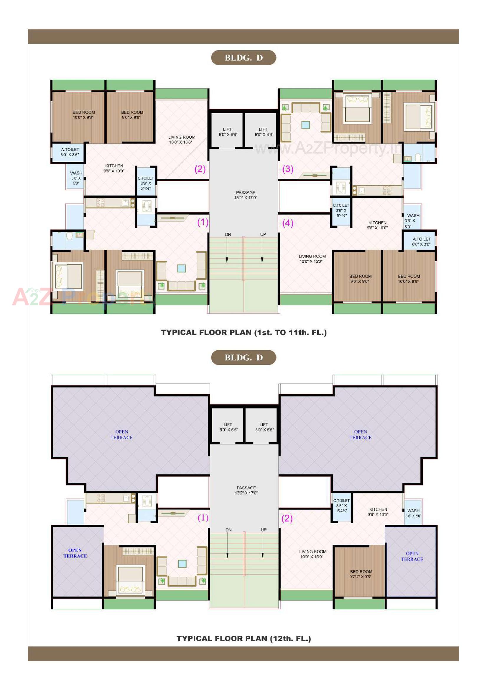 Layout of real estate project Sangam Heights located at Dabholi, Surat, Gujarat