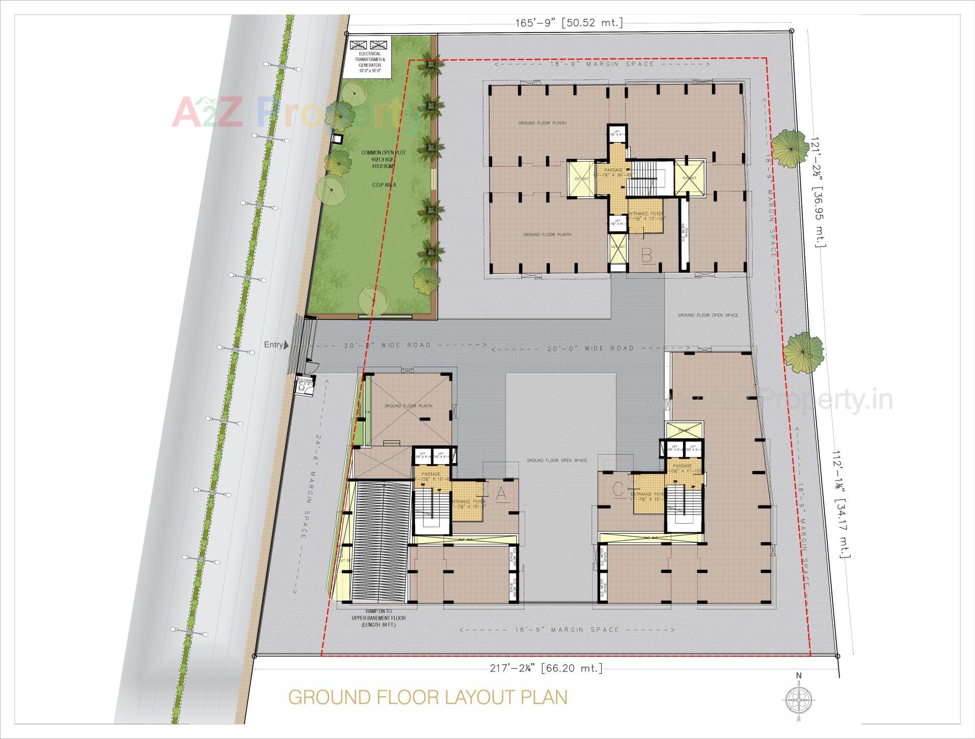 Layout of real estate project Sangath Homes located at Bhesan, Surat, Gujarat