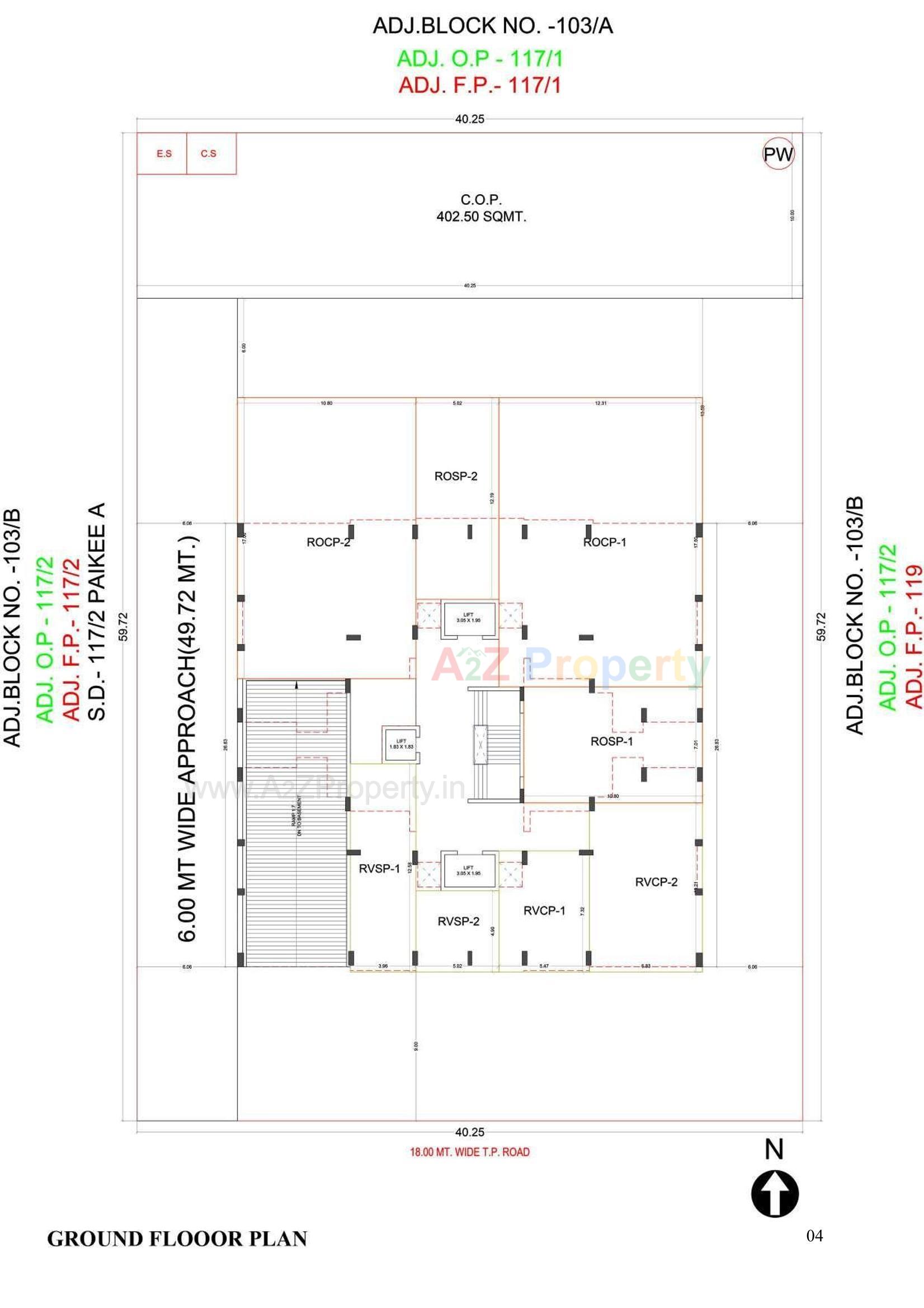 Layout of real estate project Sangath Livings located at Pal, Surat, Gujarat