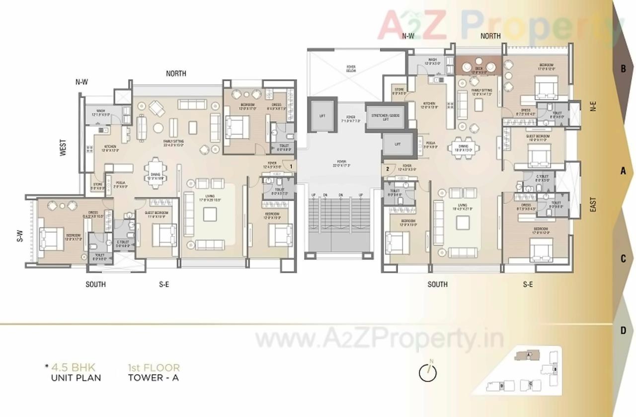 Layout of real estate project Sangini Arise located at Surat, Surat, Gujarat