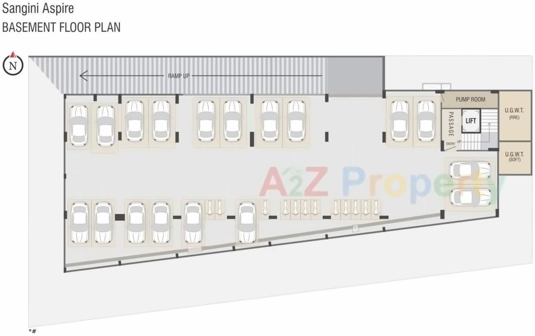 Layout of real estate project Sangini Aspire located at Pal, Surat, Gujarat