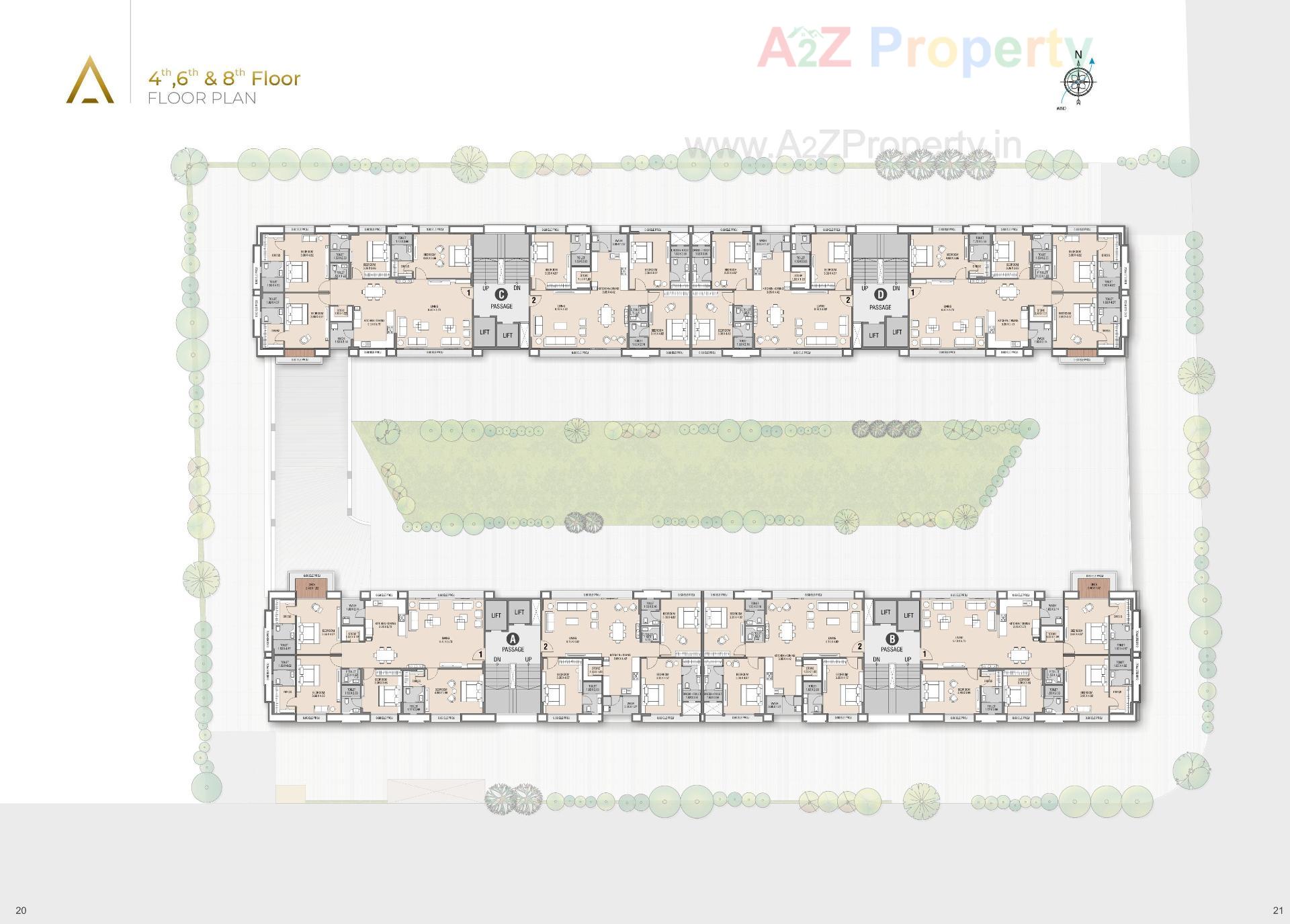 Layout of real estate project Sangini Aura located at Pal, Surat, Gujarat