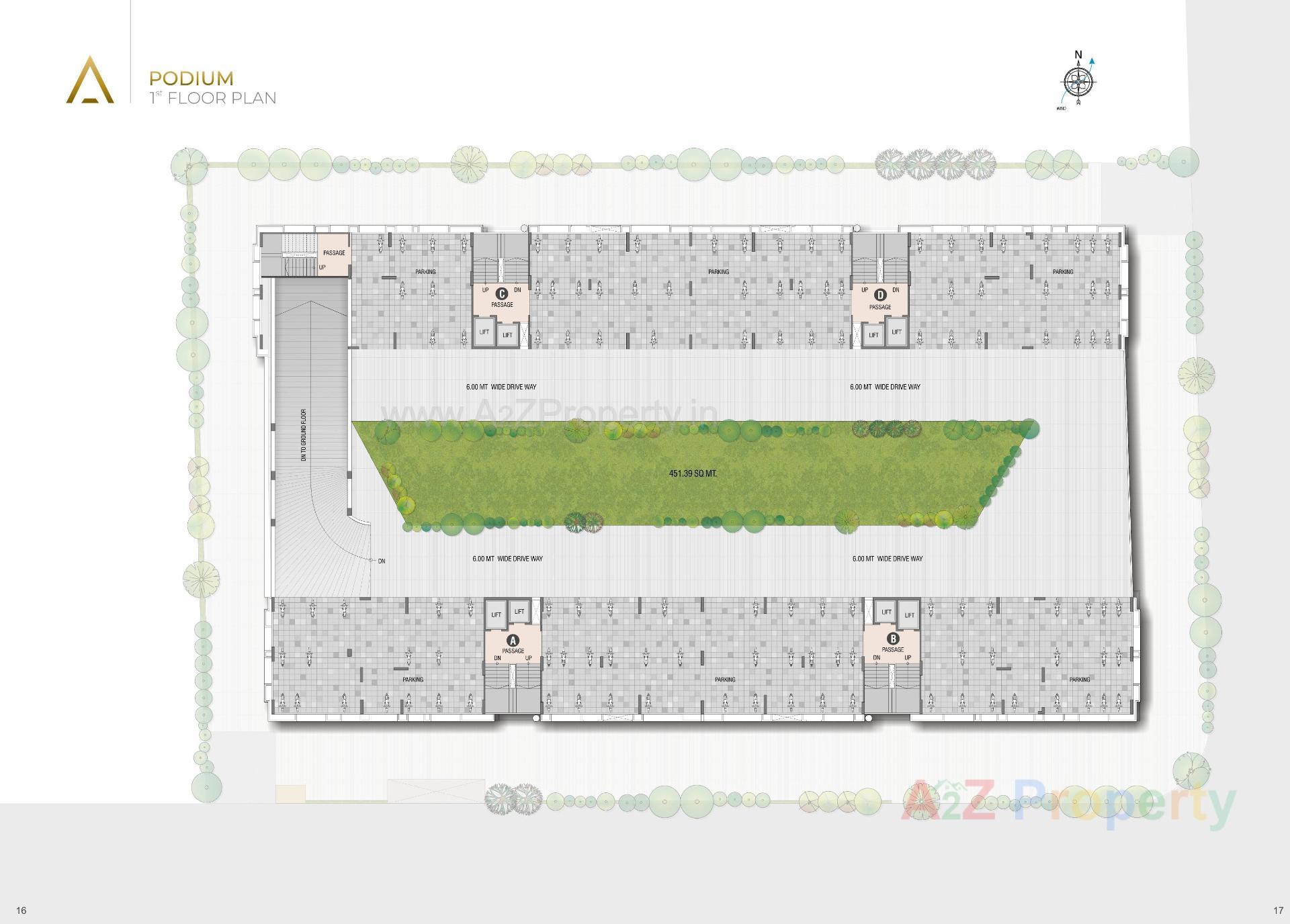 Layout of real estate project Sangini Aura located at Pal, Surat, Gujarat