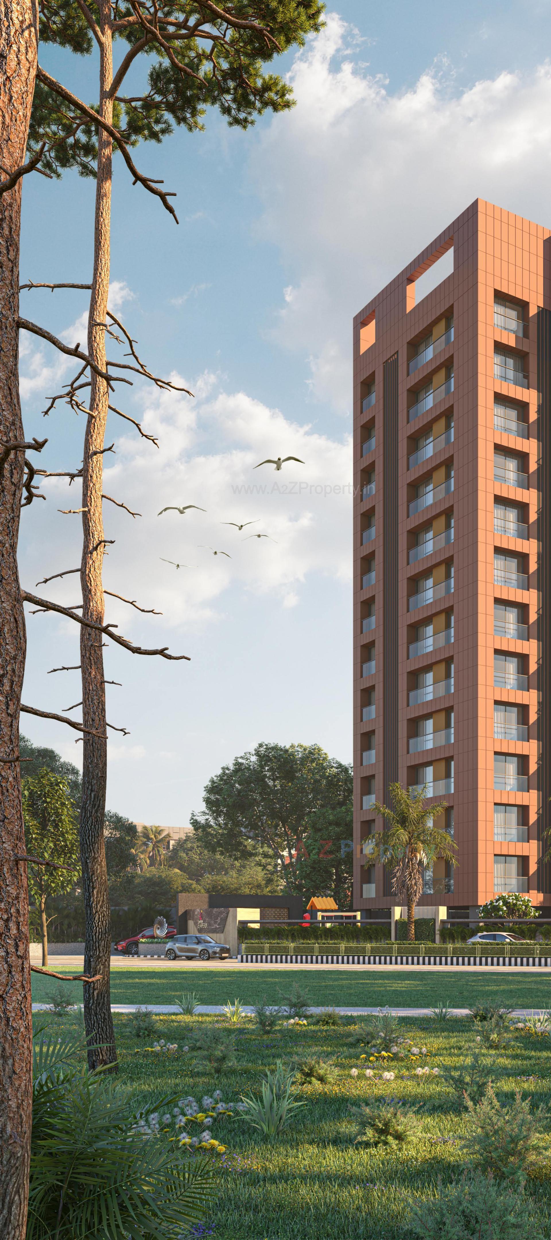 3D Elevation of real estate project Sangini Emperia located at Rander, Surat, Gujarat