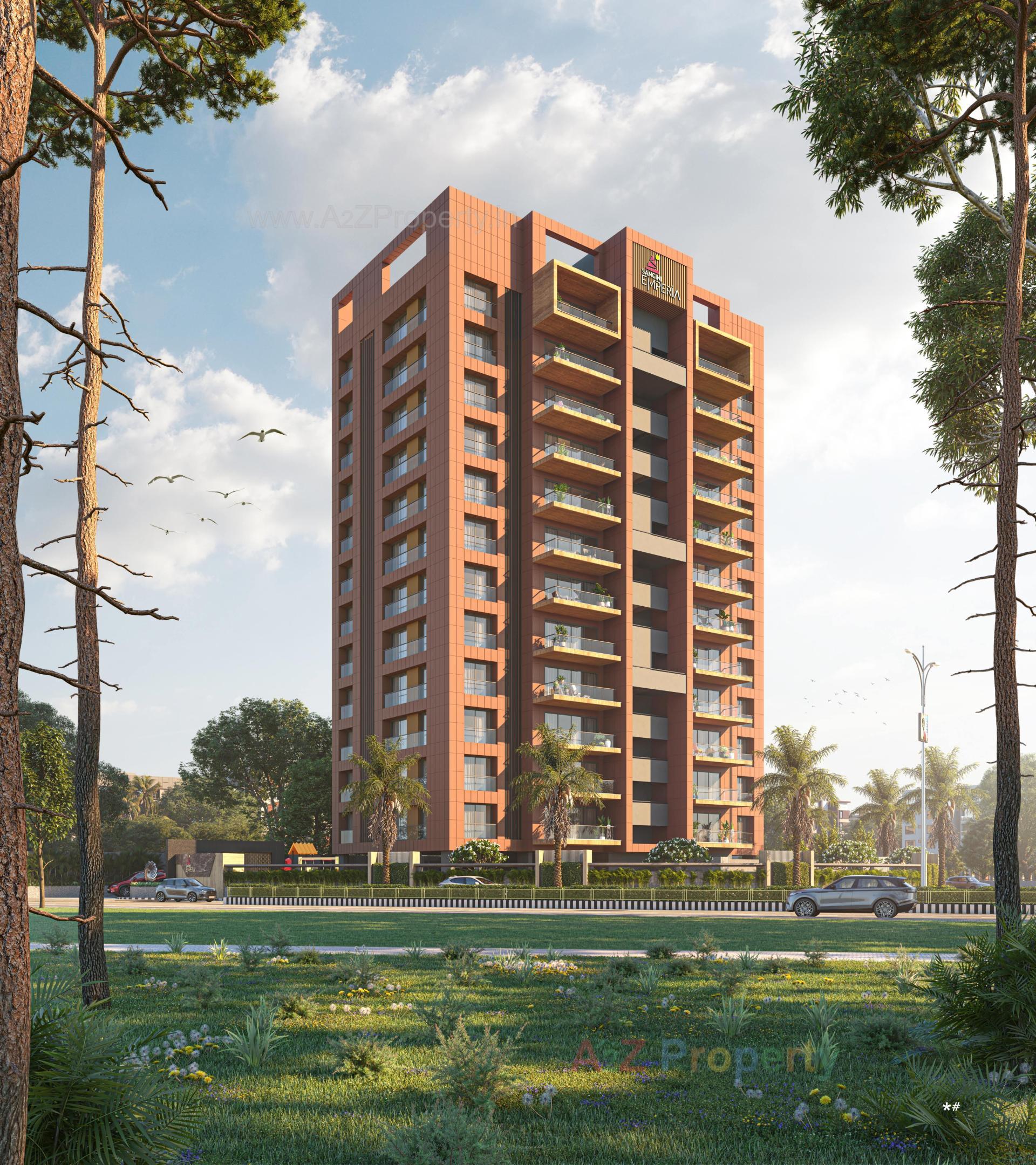 3D Elevation of real estate project Sangini Emperia located at Rander, Surat, Gujarat