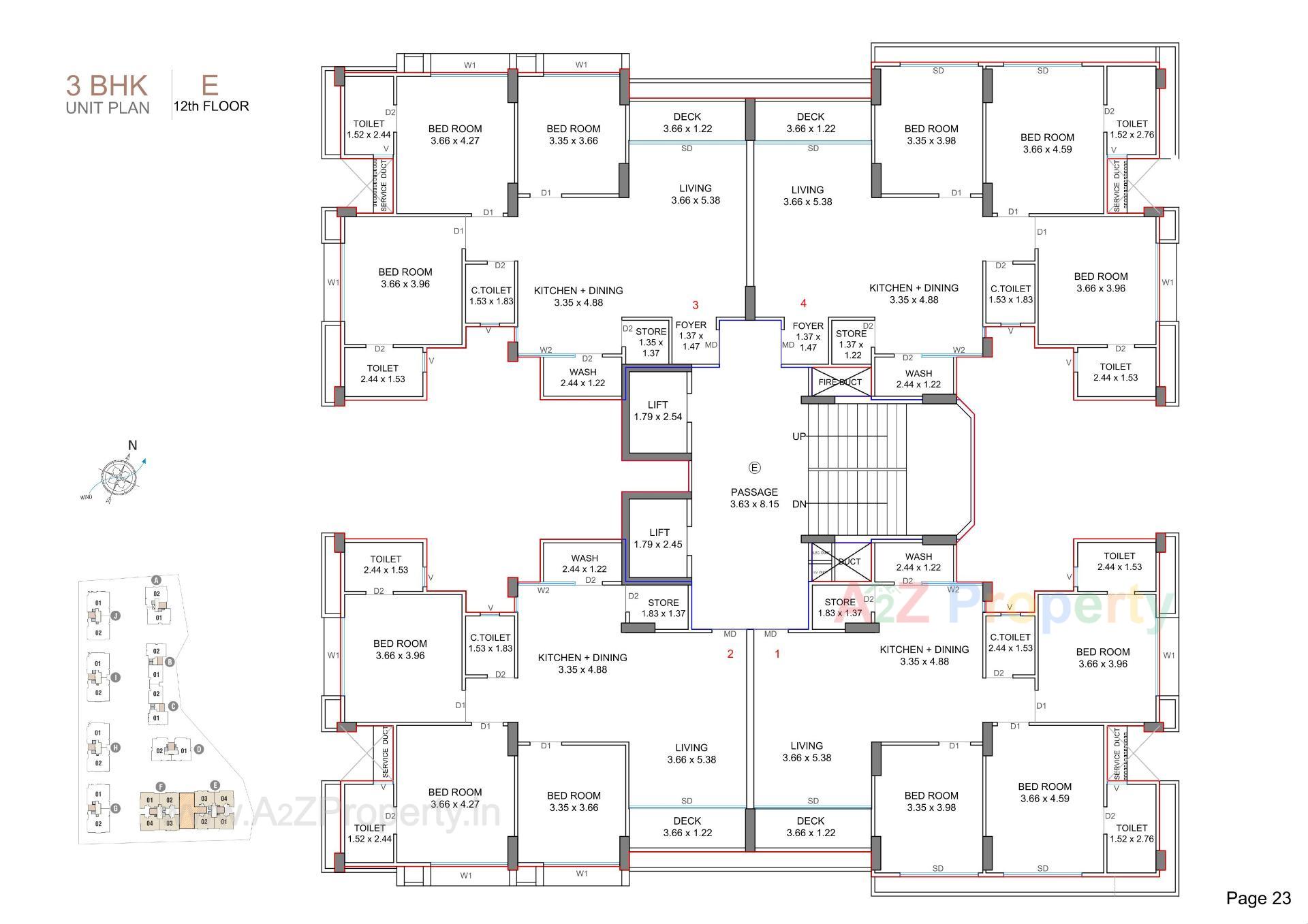 Layout of real estate project Sangini Epitome located at Bhatha, Surat, Gujarat