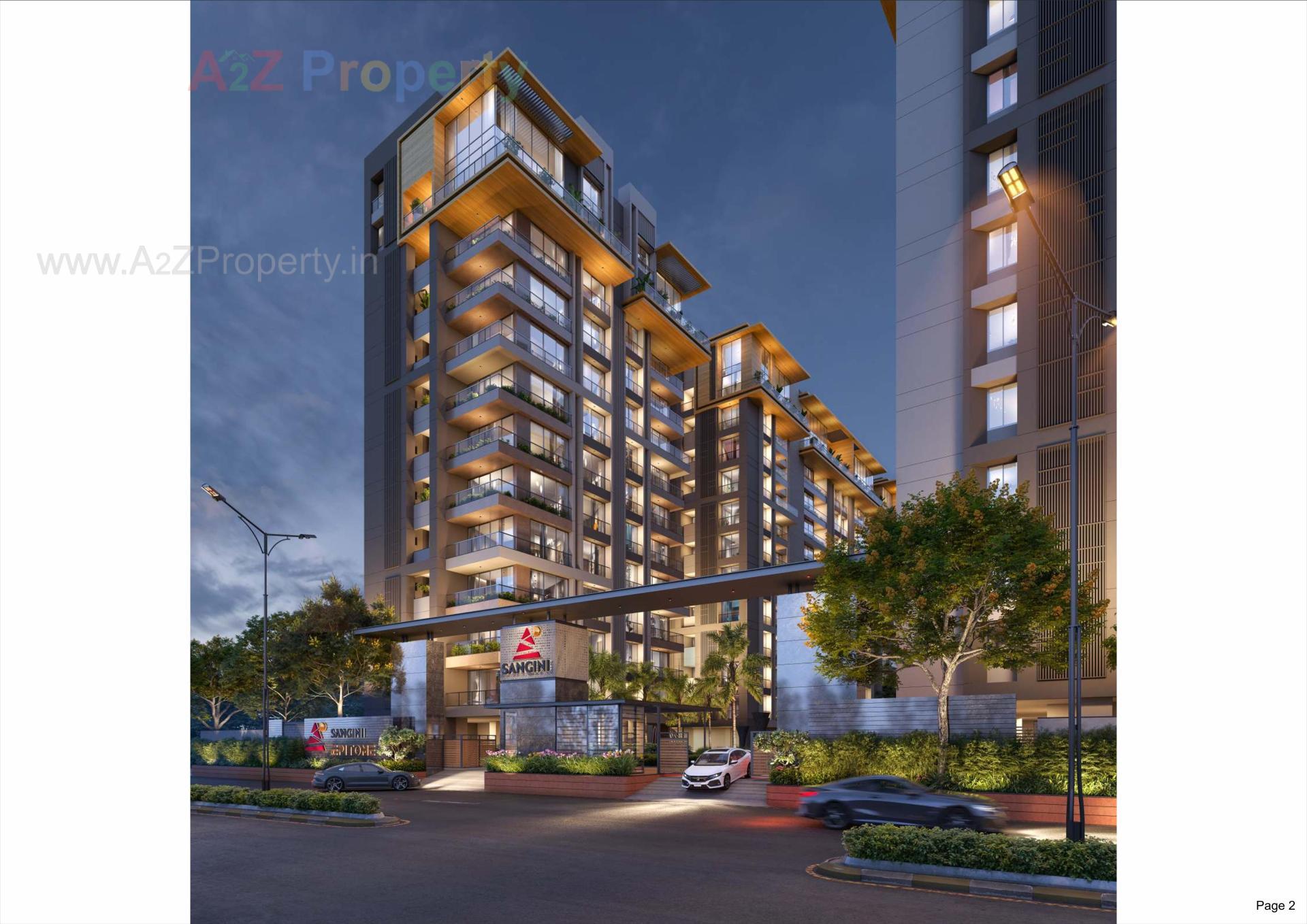 3D Elevation of real estate project Sangini Epitome located at Bhatha, Surat, Gujarat