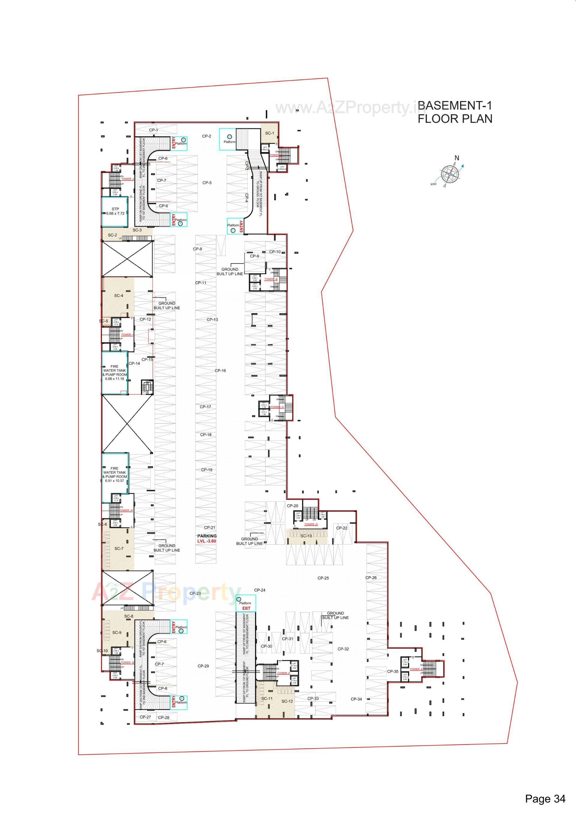 Layout of real estate project Sangini Epitome located at Bhatha, Surat, Gujarat