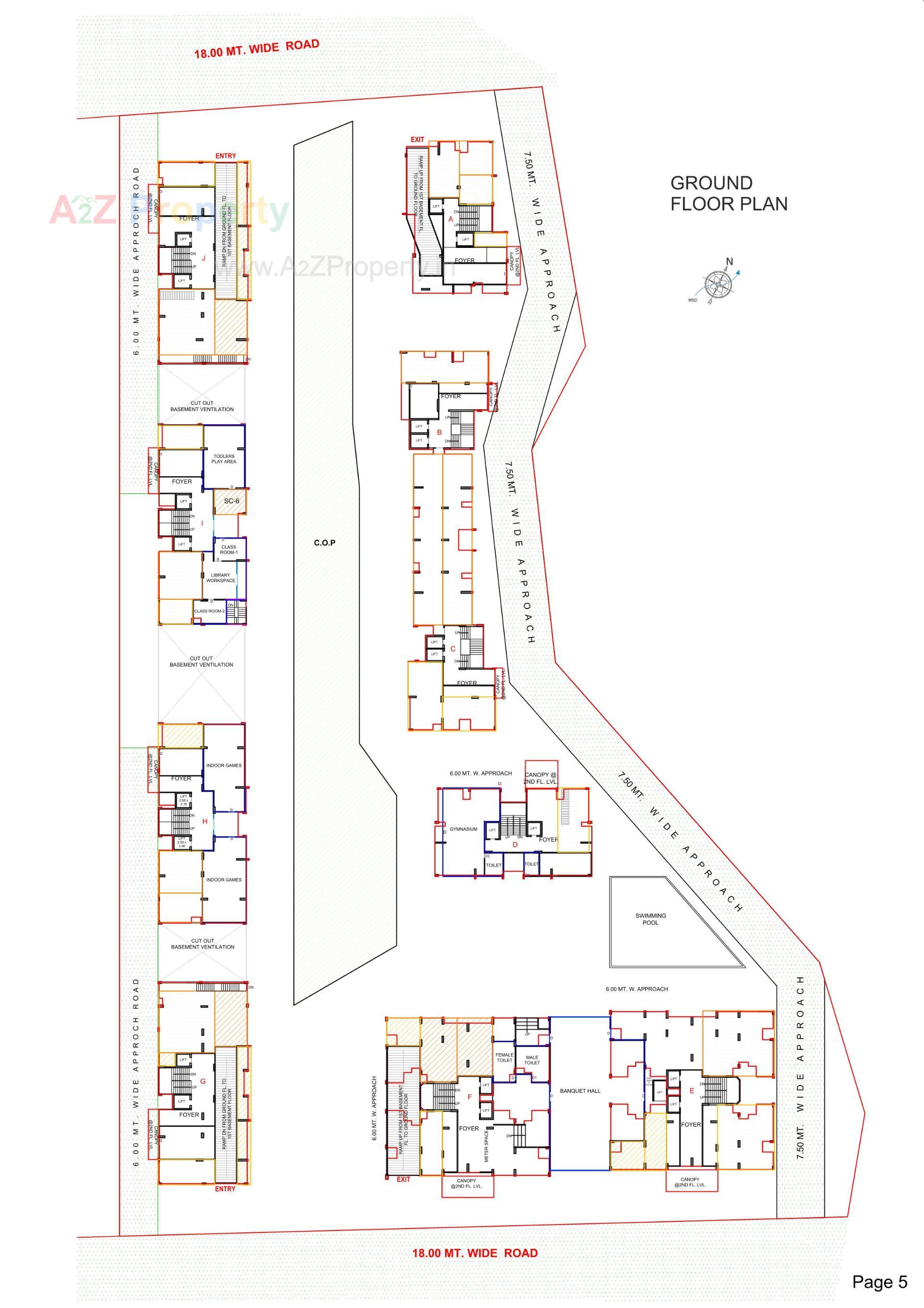 Layout of real estate project Sangini Epitome located at Bhatha, Surat, Gujarat