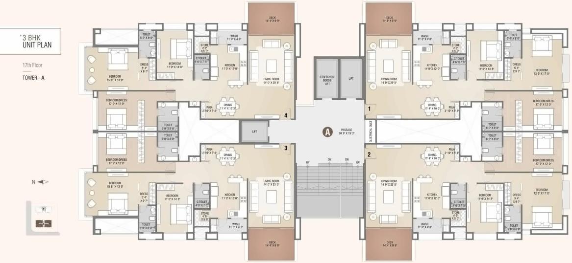 Layout of real estate project Sangini Evoq located at Bharthana, Surat, Gujarat