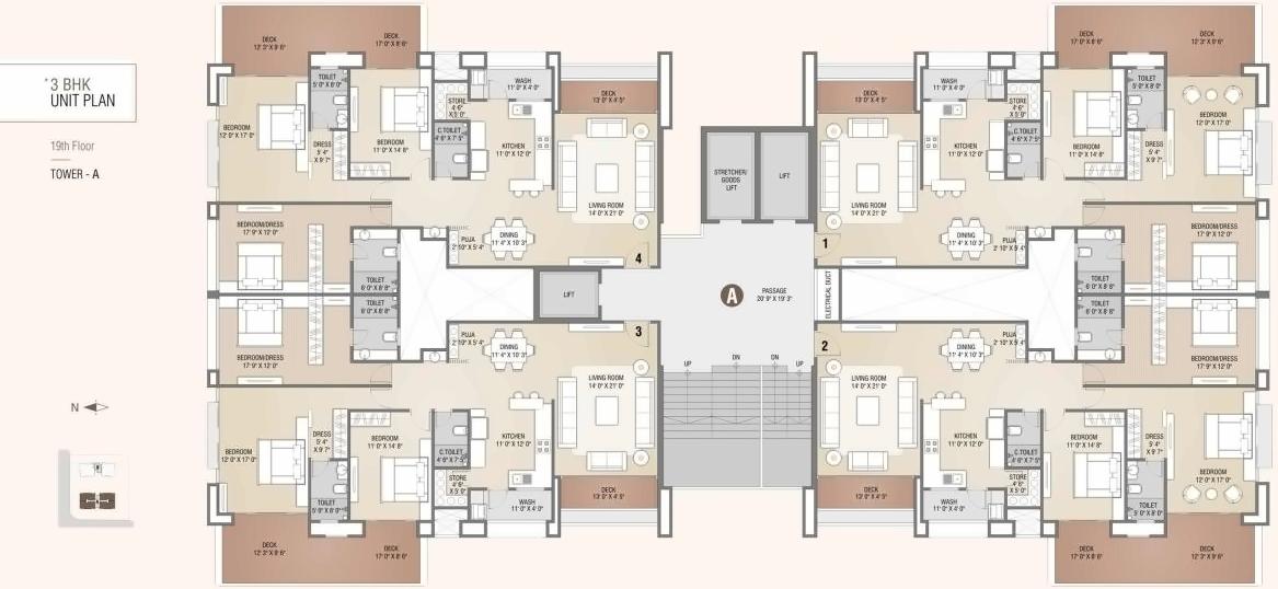 Layout of real estate project Sangini Evoq located at Bharthana, Surat, Gujarat