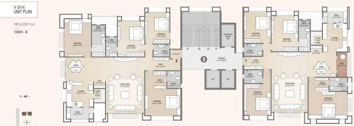 Layout of real estate project Sangini Evoq located at Bharthana, Surat, Gujarat
