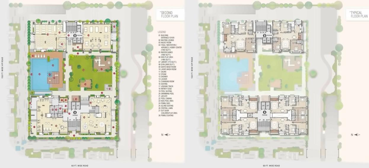 Layout of real estate project Sangini Evoq located at Bharthana, Surat, Gujarat