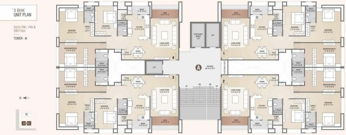 Layout of real estate project Sangini Evoq located at Bharthana, Surat, Gujarat
