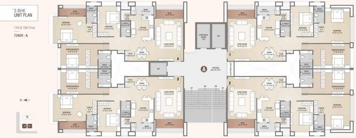 Layout of real estate project Sangini Evoq located at Bharthana, Surat, Gujarat