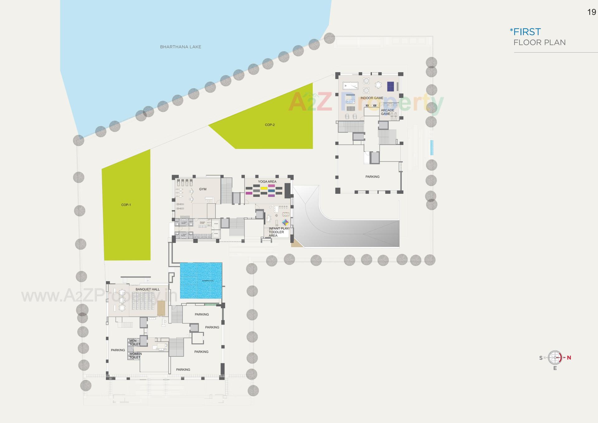 Layout of real estate project Sangini Lakeville located at Bharthana--vesu, Surat, Gujarat